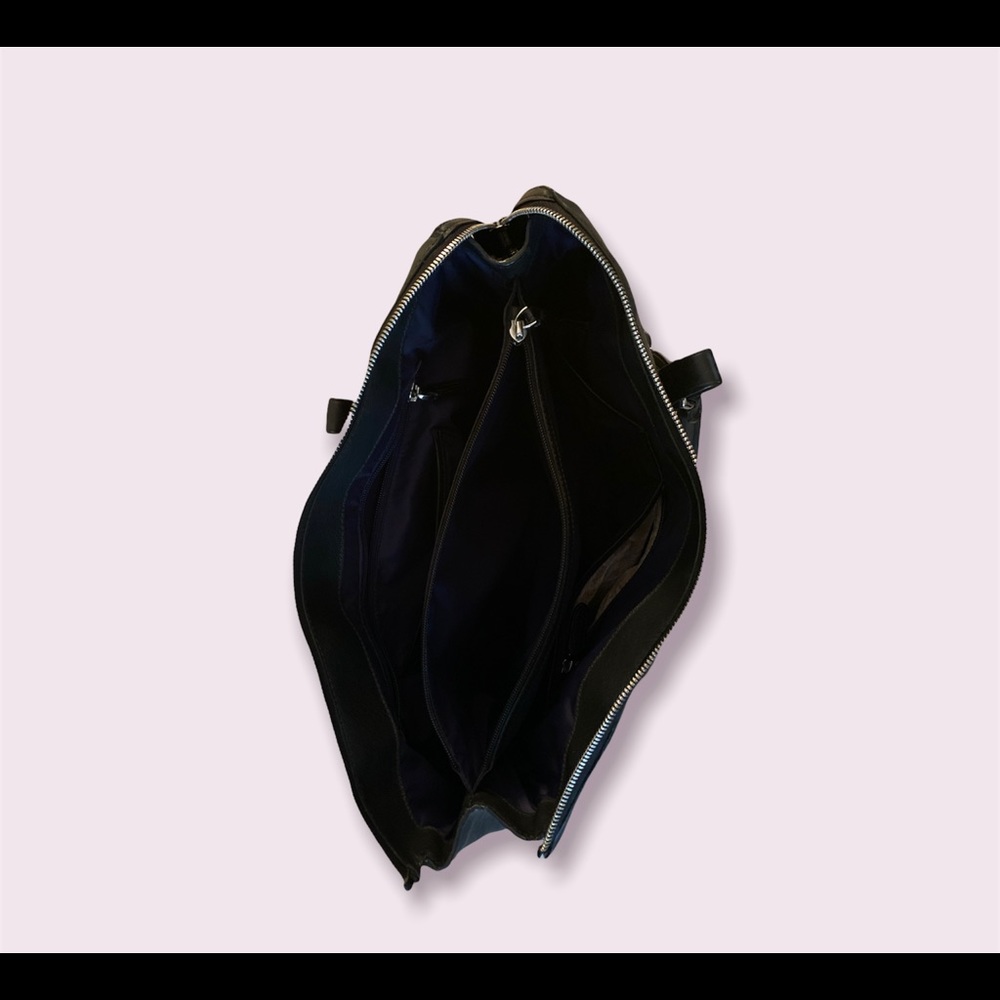 Tumi Black Leather Laptop Tote - Picture 3 of 13
